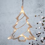 Фигура светодиодная Елочка Uniel ULD-H1620-010,  подвесная, на батарейках, Теплый свет UL-00007254, высота 20 см