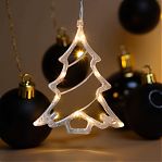Фигура светодиодная Елочка Uniel ULD-H1620-010,  подвесная, на батарейках, Теплый свет UL-00007254, высота 20 см