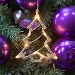 Фигура светодиодная Елочка Uniel ULD-H1620-010,  подвесная, на батарейках, Теплый свет UL-00007254, высота 20 см