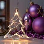 Фигура светодиодная Елочка Uniel ULD-H1620-010,  подвесная, на батарейках, Теплый свет UL-00007254, высота 20 см