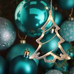 Фигура светодиодная Елочка Uniel ULD-H1620-010,  подвесная, на батарейках, Теплый свет UL-00007254, высота 20 см