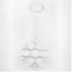 Фигура светодиодная Снежинка Uniel ULD-H1819-012 подвесная, на батарейках, Теплый свет UL-00007251, высота 19 см