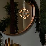 Фигура светодиодная Снежинка Uniel ULD-H1819-012 подвесная, на батарейках, Теплый свет UL-00007251, высота 19 см