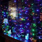 Гирлянда светодиодная UNIEL ULD-C2030-240/TBK MULTI UL-00003937, занавес, разноцветная, 3х2 м