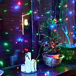 Гирлянда светодиодная UNIEL ULD-C2030-240/TBK MULTI UL-00003937, занавес, разноцветная, 3х2 м