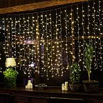 Гирлянда светодиодная Uniel ULD-C3020-160/DTA занавес 3х2 м, IP20, теплый белый, 3 м