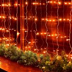 Гирлянда светодиодная Uniel ULD-C3020-160/DTA AMBER , IP20, занавес, Янтарный свет UL-00012095, 3 м