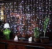 Гирлянда светодиодная Uniel ULD-C3020-384/DTA/RC UL-00008562, занавес, Нейтральный свет, пульт ДУ, 3х2 м