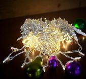 Гирлянда светодиодная Sneha A-047С WW, IP65, нить, Теплый свет, 30 м