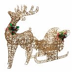 Фигура светодиодная Олень с санями Y4-4118, 100 LED, декоративная, Теплый свет, высота 60 см