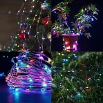Гирлянда светодиодная SY20L-0, IP20, нить, Разноцветная, на батарейках, 10 м