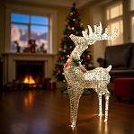 Фигура светодиодная Олень Y4-4111, 60 LED, декоративная, Теплый свет, высота 60 см