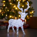 Фигура светодиодная Олень Y4-7437, 100 LED, декоративная, Нейтральный свет, высота 80 см