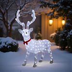Фигура светодиодная Олень Y4-7437, 100 LED, декоративная, Нейтральный свет, высота 80 см