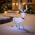 Фигура светодиодная Олень Y4-7437, 100 LED, декоративная, Нейтральный свет, высота 80 см