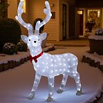 Фигура светодиодная Олень Y4-7437, 100 LED, декоративная, Нейтральный свет, высота 80 см