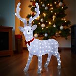 Фигура светодиодная Олень Y4-7437, 100 LED, декоративная, Нейтральный свет, высота 80 см