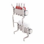 Коллектор регулируемый Gappo G424.4 с расходомерами, 4 выхода, нержавеющая сталь