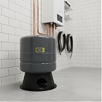 Универсальный мембранный бак Elsen Profi EMV02.08, вертикальный, 8 л, 10 бар, G 1", для отопления, серый