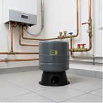 Универсальный мембранный бак Elsen Profi EMV02.08, вертикальный, 8 л, 10 бар, G 1", для отопления, серый