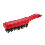 Щетка зачистная Matrix 74816, шестирядная, закаленная прямая проволока, с пластиковой ручкой