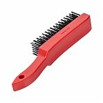 Щетка зачистная Matrix 74816, шестирядная, закаленная прямая проволока, с пластиковой ручкой