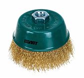 Щетка для УШМ Волат 81030-100, волнистая проволока, М14, 100 мм