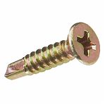 Саморез со сверлом для оконного профиля 3.9х13 мм, желтый цинк, 1 кг