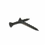 Саморез черный для ГВЛ 3.9х35 мм, острый, потайной, сталь, оксидированное покрытие
