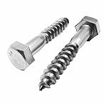 Саморез глухарь 6х50 мм, М6, сантехнический, внешний шестигранник, оцинкованная сталь