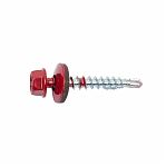 Саморез кровельный 4,8x35 RAL3011 красно-коричневый 8 шт