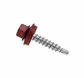 Саморез кровельный 5,5x19 RAL3011 красно-коричневый 12 шт