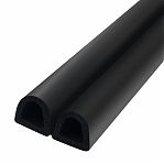 Уплотнитель самоклеющийся Kim Tec промышленный, D-профиль, черный, 7.5х9 мм