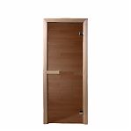Дверь для бани Doorwood Банька Бронза 1900х700 мм, хвоя, стекло 6 мм, 2 петли