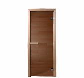 Дверь для бани Doorwood Банька Бронза 1900х700 мм, хвоя, стекло 6 мм, 2 петли