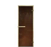 Дверь для бани Doorwood Бронза 1900х700 мм, хвоя, стекло 6 мм, 2 петли
