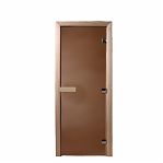 Дверь для бани Doorwood Бронза 1900х700 мм, хвоя, матовое стекло 6 мм, 2 петли