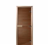 Дверь для бани Doorwood Бронза 1900х700 мм, хвоя, стекло 8 мм, 3 петли