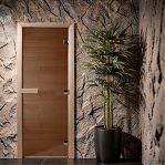 Дверь для бани Doorwood Бронза 1900х700 мм, хвоя, стекло 8 мм, 3 петли
