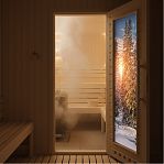 Дверь Doorwood с фотопечатью Элит люкс зима, 720х1850 мм, стекло, 2 петли, липа