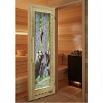 Дверь Doorwood с фотопечатью Элит люкс мишки, 720х1850 мм, стекло, 2 петли, липа