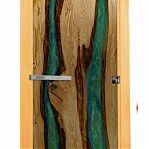 Дверь для бани Doorwood с фотопечатью СЛЭБ-11, 1900х700 мм, ольха, стекло 8 мм, 3 петли