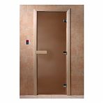 Дверь Doorwood Бронза, матовая, 800х2000 мм, стекло 8 мм, 3 петли, лиственная