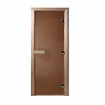Дверь Doorwood Бронза, матовая, 800х2000 мм, стекло 8 мм, 3 петли, лиственная