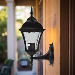 Фонарь уличный Reluce 08243-0.2-001W BK настенный, 40 Вт, Е27, IP44, металл, черный