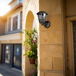 Фонарь уличный Reluce 08303-9.2-001SJ BKG настенный, 40 Вт, Е27, IP54, металл, бронза