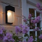 Фонарь уличный Reluce 09355-9.2-001U BK настенный, 40 Вт, Е27, IP44, металл, черный с белым