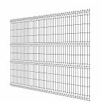 Секция заборная 3D Гиттер 1730х2500 мм, ячейка 200х60 мм, d 3.8 мм, сетка оцинкованная, серебристый цвет