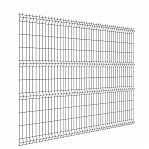 Секция заборная 3D Гиттер 1730х2500 мм, ячейка 200х60 мм, d 3.8 мм, сетка оцинкованная, серебристый цвет