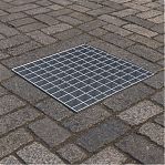 Решетка ячеистая, стальная, оцинкованная, водоприемная, 285х285 мм